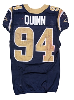 2012 Robert Quinn Game Used St. Louis Rams Home Jersey Photo Matched To 10/28/2012 (NFL-PSA/DNA)